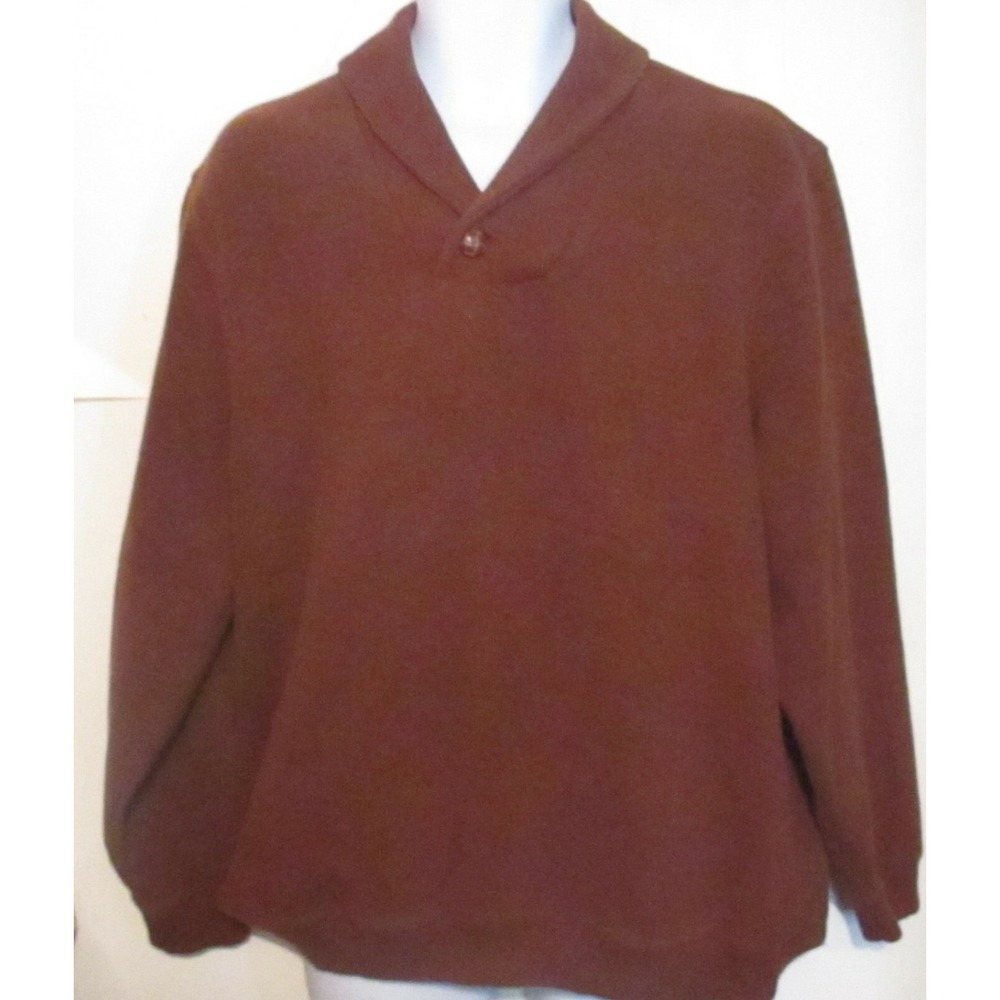 Tasso Elba Mens brown Shawl Collar Pullover Sweater XL j87